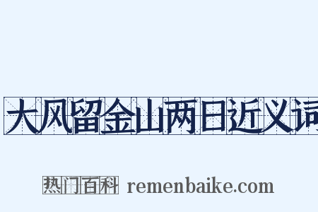 大风留金山两日近义词是什么意思的图片